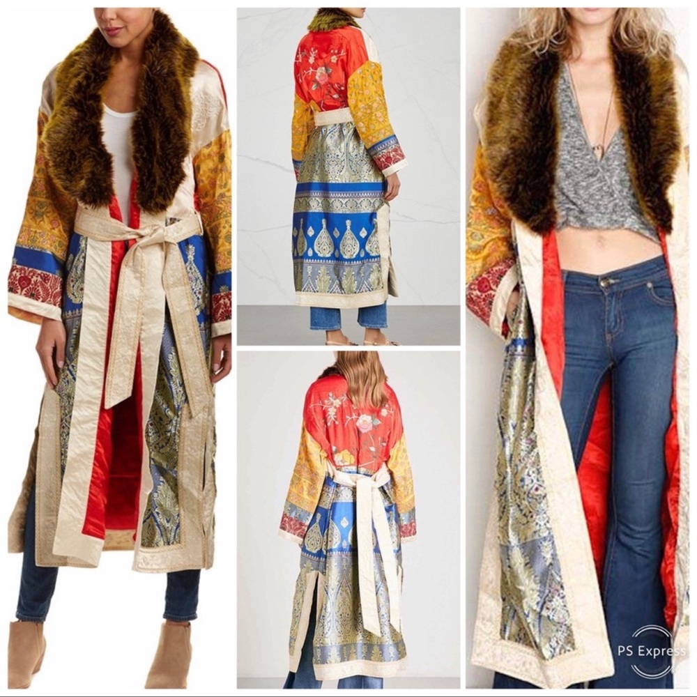 free people sari not sorry jacquard kimono